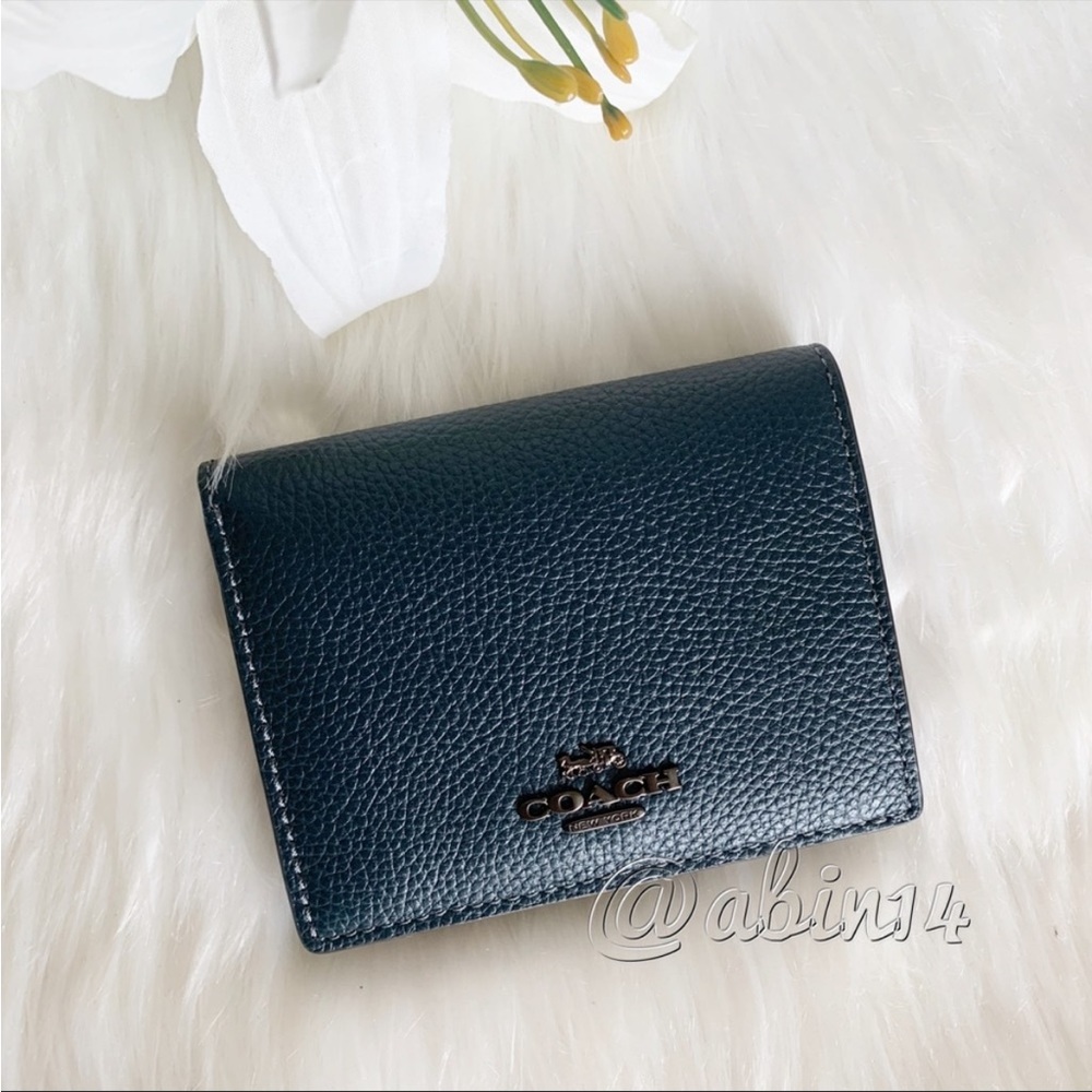 NWT Coach Small Snap Colorblock Interior Leather Wallet